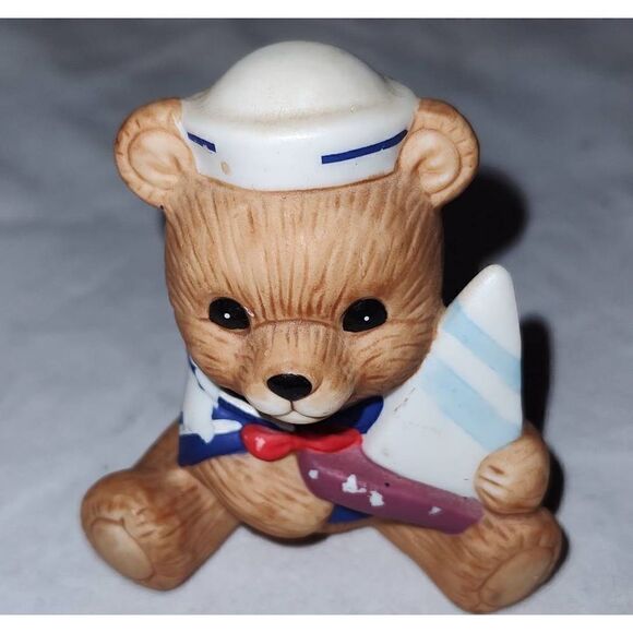 Homco #1417 Teddy Bears with horse and boat. Some paint chipping. - Picture 3 of 5